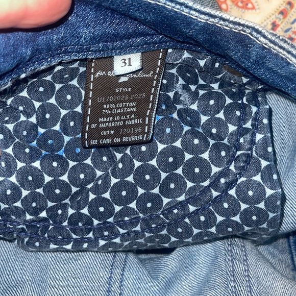 Euc 7 Seven For All Mankind Low Rise Straight Leg Denim Jeans 30 31 - Picture 8 of 9